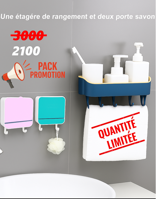 Pack Menage (Porte Savon + organisateur de douche)