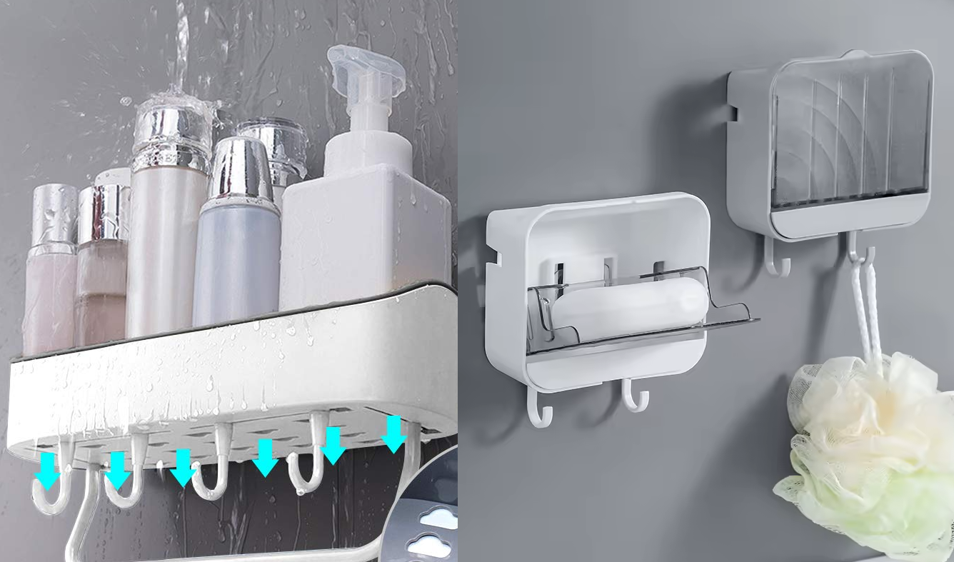 Pack Menage (Porte Savon + organisateur de douche)